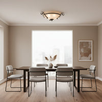Malaga Ceiling Light – Antique Bronze (E27 2x60W) - RC104