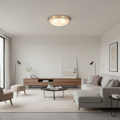 Radiant Lighting Casa Ceiling Light Satin Chrome E27 3x60w