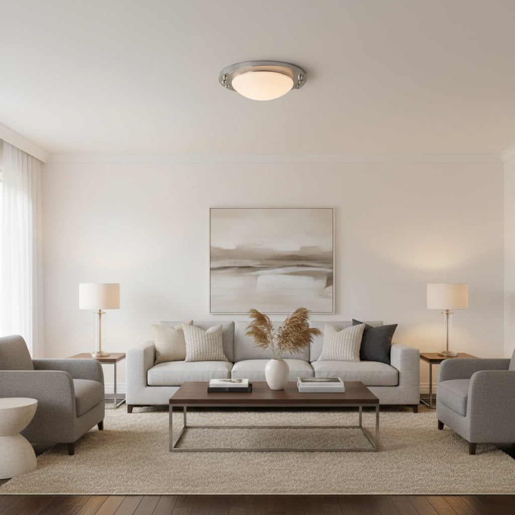 Radiant Lighting DISC Zoot Ceiling Light Satin Chrome E14 1x40w-RC117
