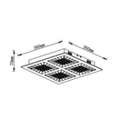 Radiant RC178 Crystal Square LED Ceiling Light 24W 360mmx360mm CCT Chrome and Silver