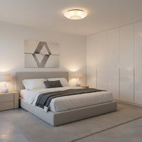 Crystal Ceiling Light – White (E27 2x40W) - RC183