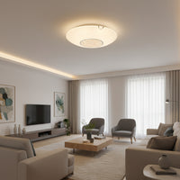 Crystal Ceiling Light – White (E27 2x40W) - RC183