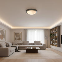 Radiant Lighting-Flat Ceiling Light Satin Chrome E27 2x60w -RC51SCW