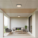 Radiant Lighting-Flat Ceiling Light Satin Chrome E27 2x60w -RC51SCW