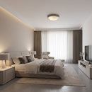 Radiant Lighting-Flat Ceiling Light Satin Chrome E27 2x60w -RC51SCW