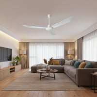 Mach One Ceiling Fan with Light & Remote White Non Dimmable-RF219W.