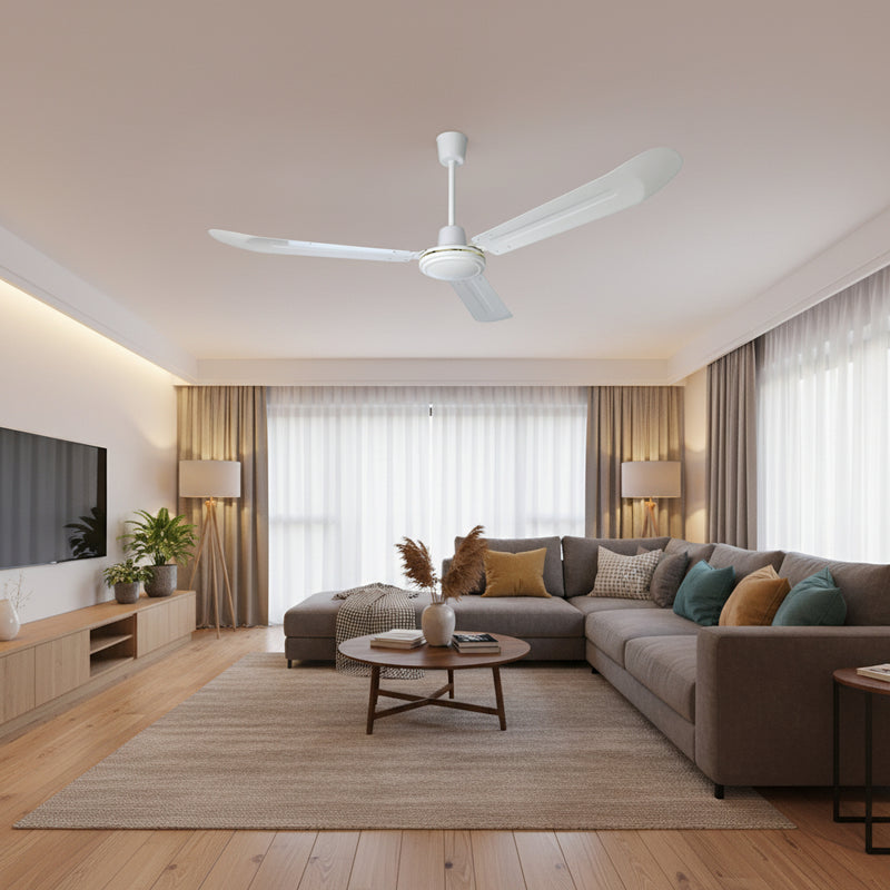 Mach One Ceiling Fan with Light & Remote White Non Dimmable-RF219W.