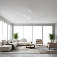 Mach One Ceiling Fan with Light & Remote White Non Dimmable-RF219W.