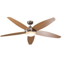 Lancer Ceiling Fan with Light Satin Chrome & Wood-RF31WD