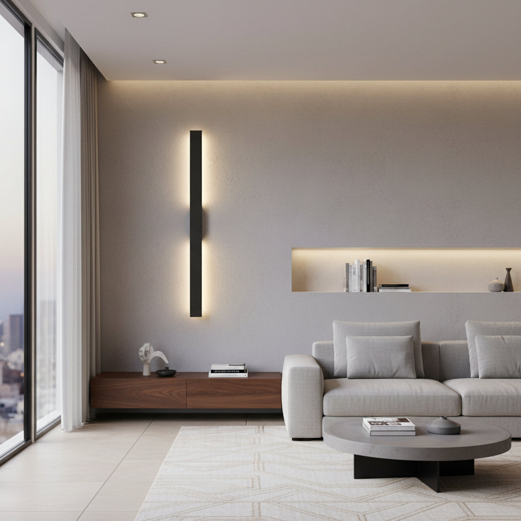 Radiant Strut Outdoor Wall Light Black LED 24w-RO427