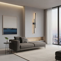Radiant Strut Dual Outdoor Wall Light Black LED 48w-RO428