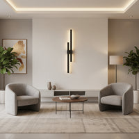 Radiant Strut Dual Outdoor Wall Light Black LED 48w-RO428