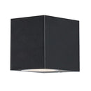 Radiant Bue Square Up or Down Outdoor Wall Light Black 80mm-RO430