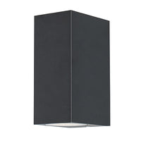 Radiant Bue Square Up or Down Outdoor Wall Light Black 152mm-RO431