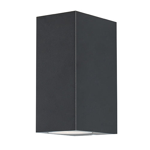 Radiant Bue Square Up or Down Outdoor Wall Light Black 152mm-RO431