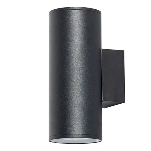 Radiant Bue Round Up or Down Outdoor Wall Light Black-RO433