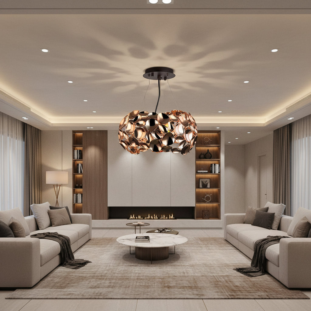 Radiant Pendant Metal 320mm White E27 2x60w.