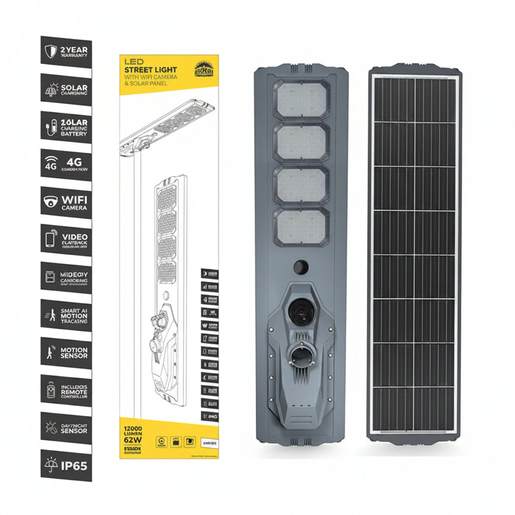 RPR363 - Radiant Solar Street Light with Wi-fi 4G Camera-IP65.