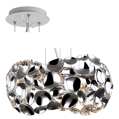 Radiant-PF0003-Pendant Light Metal 320mm White E27 2x60w IP20-Mr Smart Lighting Company.