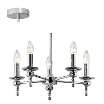 Radiant RCH31 5LT Supreme chandelier E14 5X40W 230V Chrome