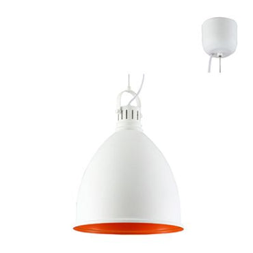 Radiant RP141OR Pendant 230V - metal shade - 380mm White and Orange