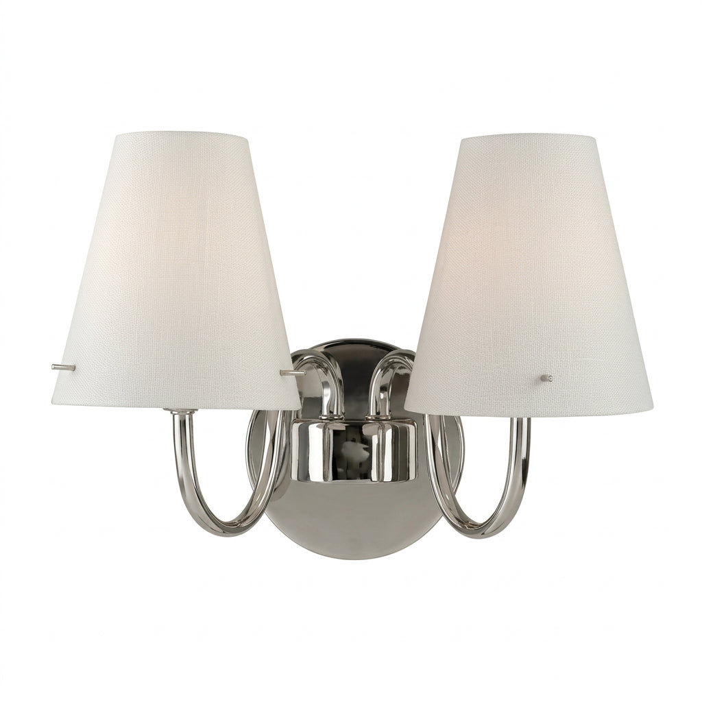Radiant RW143 Madlyn 2-Light Wall Light–Chrome, 2×E14.