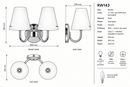 Radiant RW143 Madlyn 2-Light Wall Light–Chrome, 2×E14-Product Dimensions-Mr Smart Lighting Company