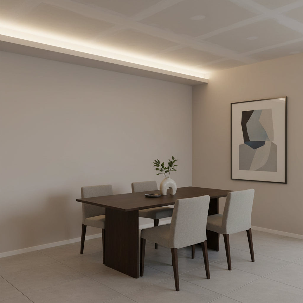 55mm x 20mm x 13mm Surface LED Aluminum Channel Drywall Profile - 3 meter.