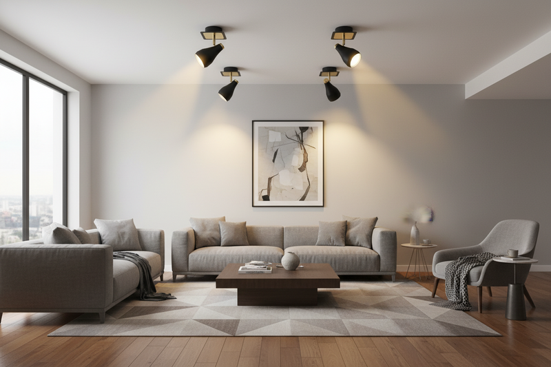 SPOTLIGHT-S173/1 BLACK/BRASS