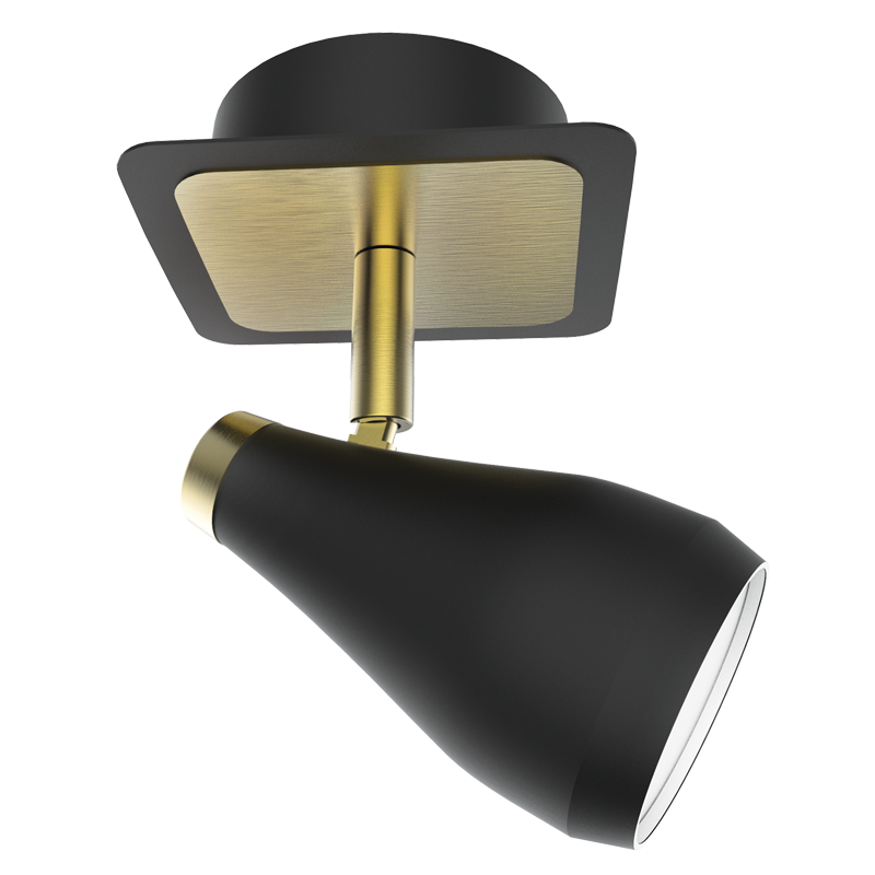 SPOTLIGHT-S173/1 BLACK/BRASS