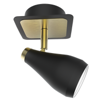 SPOTLIGHT-S173/1 BLACK/BRASS