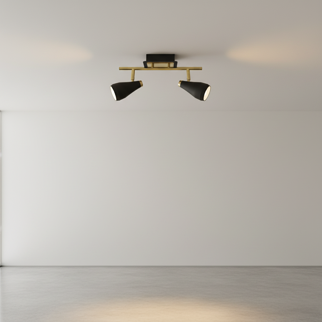 SPOTLIGHT-S173/2 BLACK/BRASS