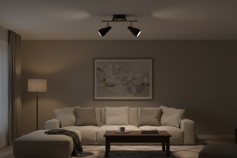 SPOTLIGHT-S173/2 BLACK/BRASS