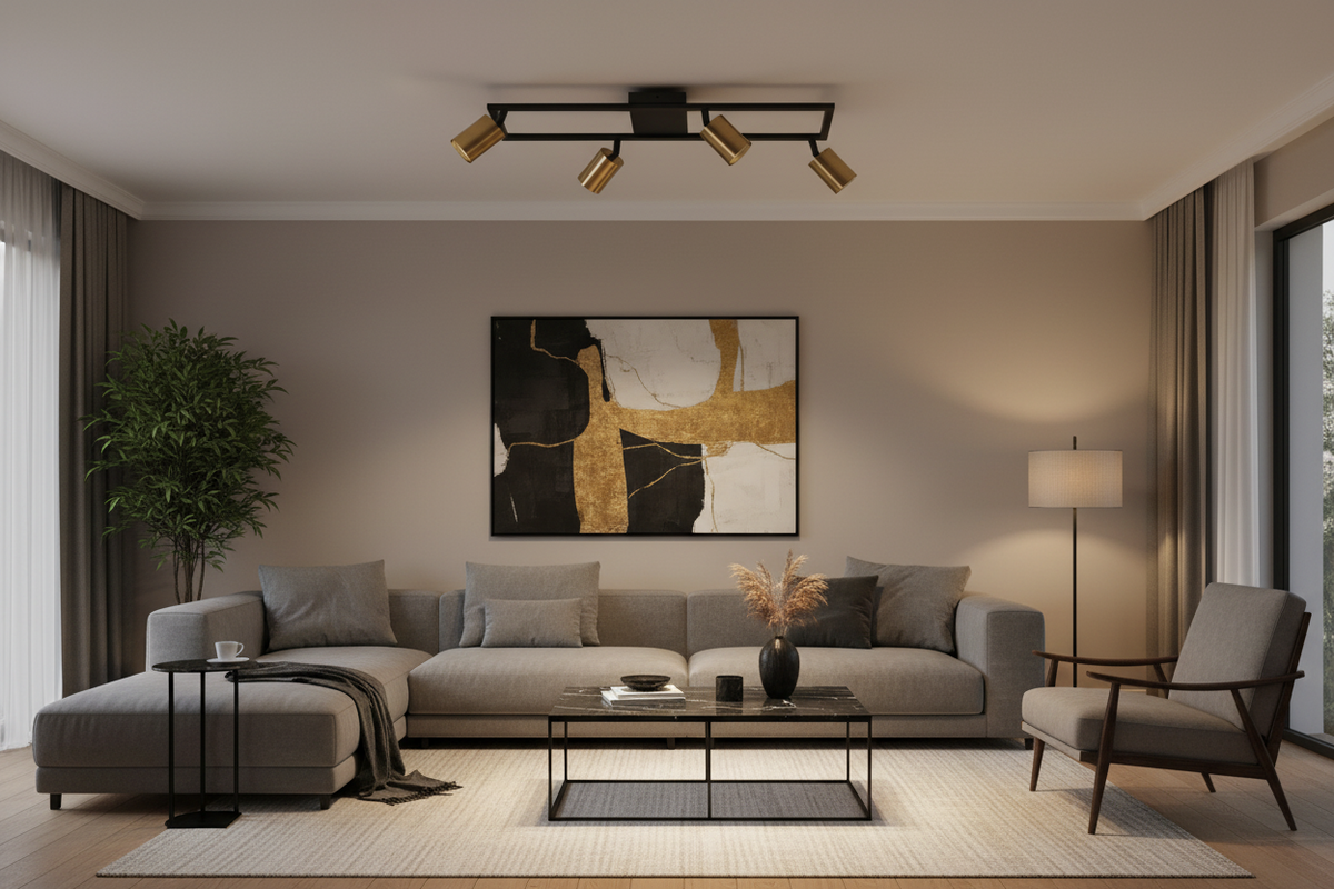 TRACKLIGHT-S414/4 SATIN BRASS