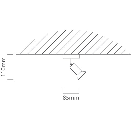 Eurolux Buzz 1LT Spot Light Black LED GU10-S421B