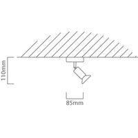 Eurolux Buzz 1LT Spot Light Black LED GU10-S421B