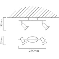 Eurolux Buzz 2LT Spot Light Black LED GU10-S427B