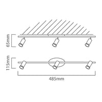 Eurolux  Buzz 3LT Spot Light Black LED GU10-S430B