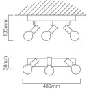 Eurolux Townshend 3 LT Spotlight Oak/Black-S452