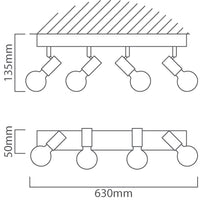 Eurolux Townshend 3 LT Spotlight Oak/Black-S453