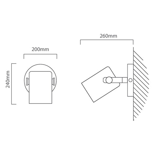 Eurolux Hornwood Spotlight 1 LT E27 Brown/Black-S459