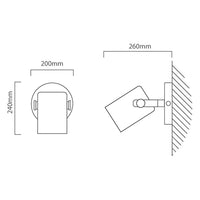 Eurolux Hornwood Spotlight 1 LT E27 Brown/Black-S459