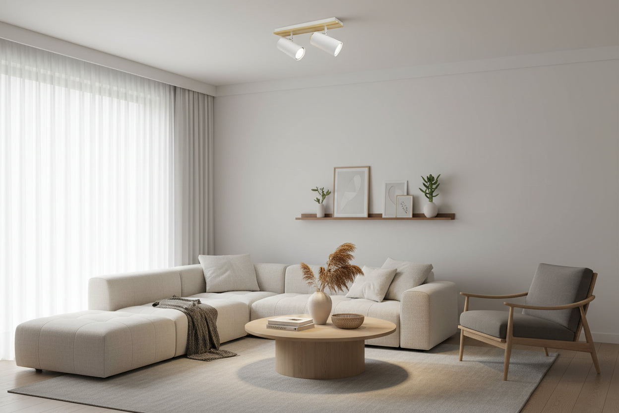 Eurolux Sol Dual Light White/Wood GU10 1x5w-S535W
