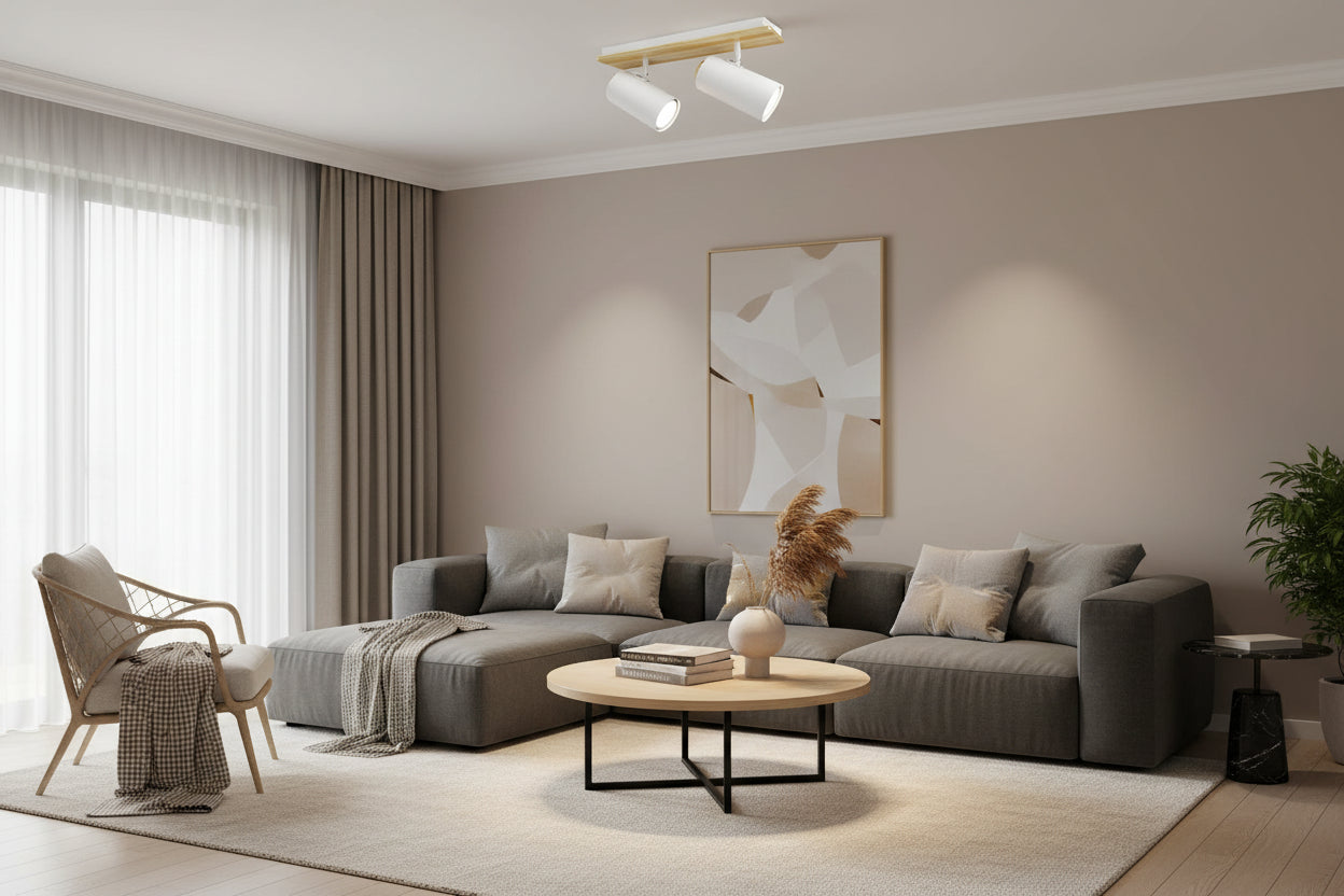 Eurolux Sol Dual Light White/Wood GU10 1x5w-S535W