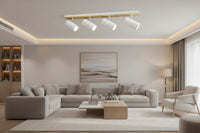 Eurolux Sol Quad Light White/Wood GU10 1x5w-S536W