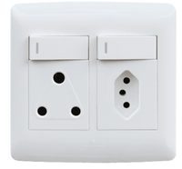 SA/Euro single Socket - White.