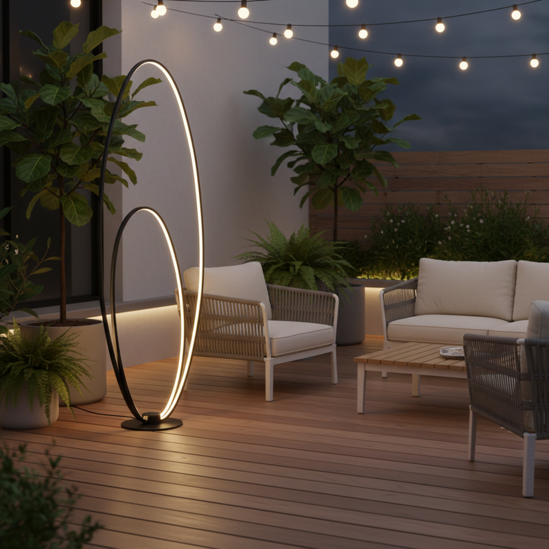 STANDING LIGHT-SL094 BLACK LED