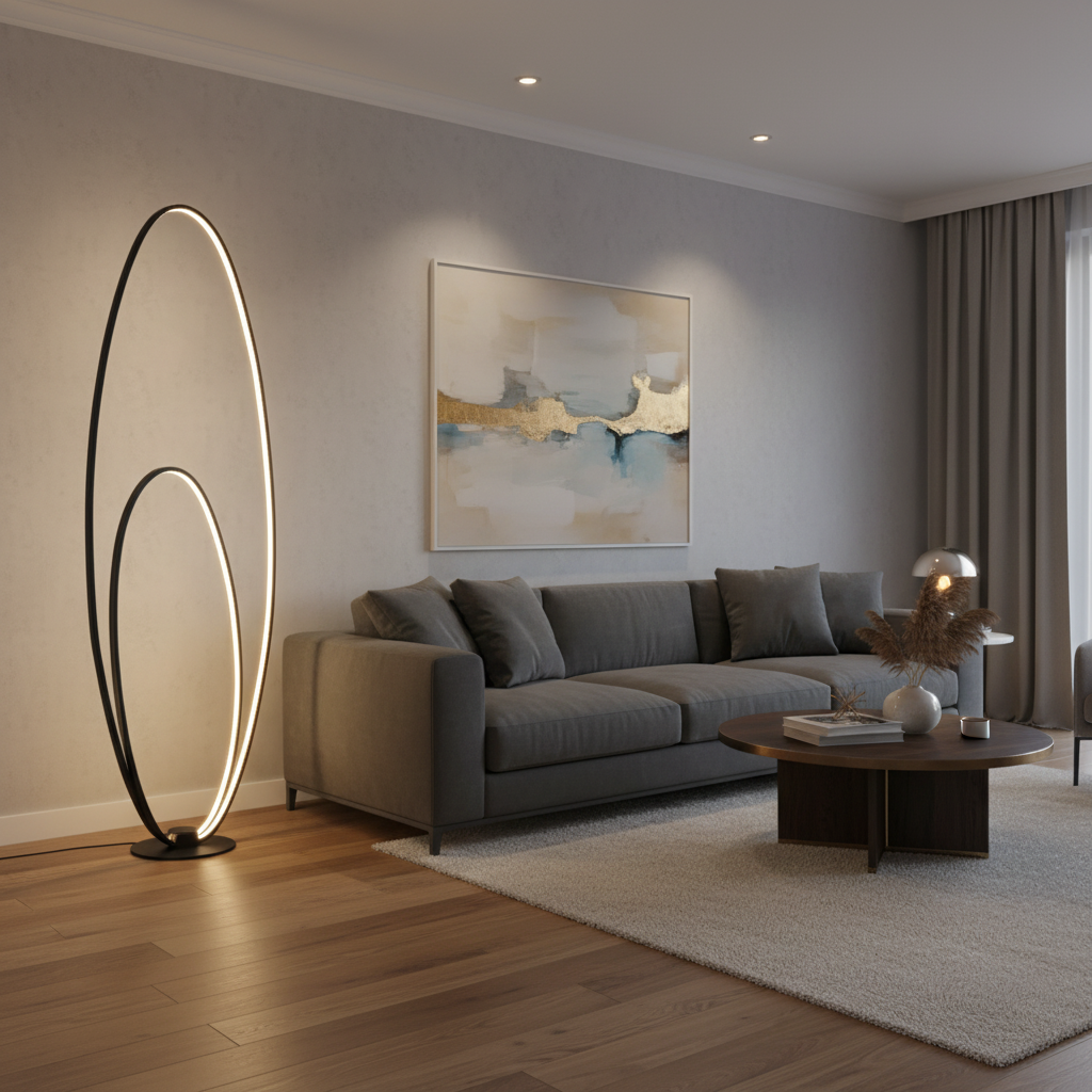 STANDING LIGHT-SL094 BLACK LED