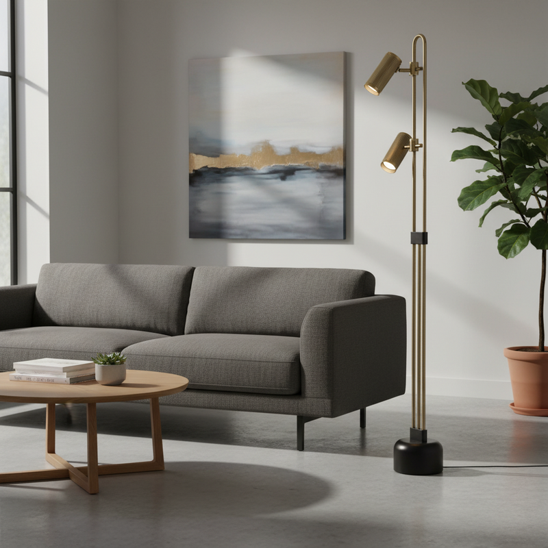 STANDING LAMP-SL440 BK/GD