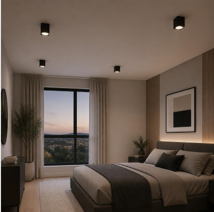 Radiant Bue Square Up or Down Outdoor Wall Light Black 80mm-RO430